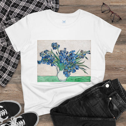 Irises by Van Gogh Women's Midweight Cotton Tee