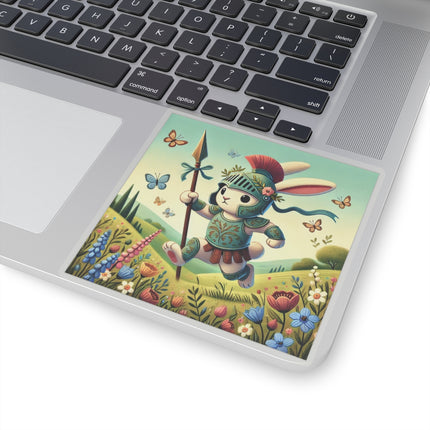 Rabbit Gladiator Kiss-Cut Stickers (4 Sizes)