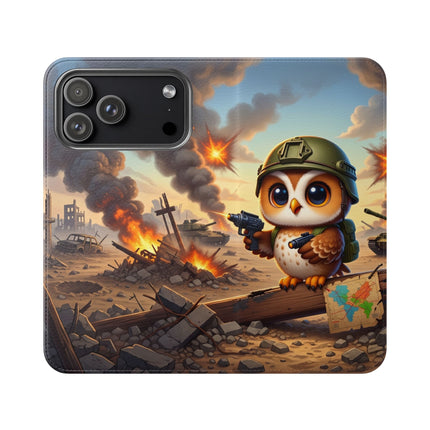 🦉🌟 The Owl on the Front Lines Flip Case – Courage & Quiet Strength