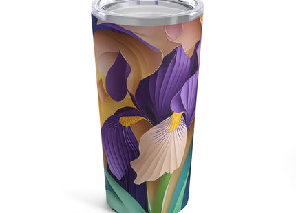The Elegant Iris Flower Tumbler 20oz