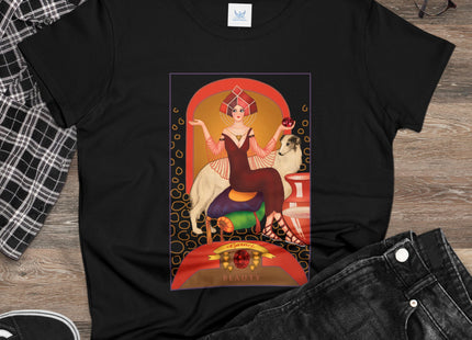 January & Garnet (from the Gem Series) by Sofia Chiostri Women's Midweight Cotton Tee