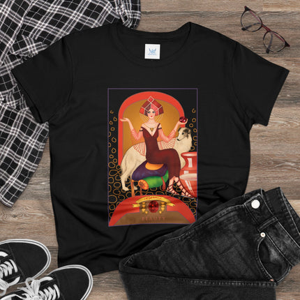 January & Garnet (from the Gem Series) by Sofia Chiostri Women's Midweight Cotton Tee