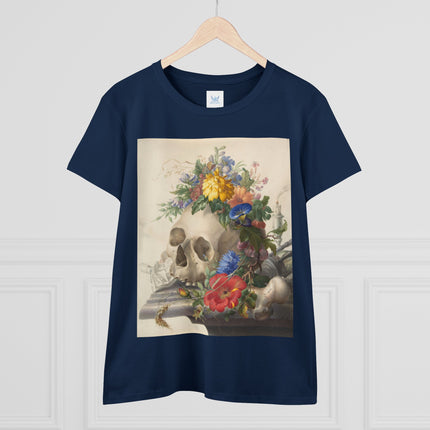 Vanitas Still Life by Herman Henstenburgh Women's Midweight Cotton Tee