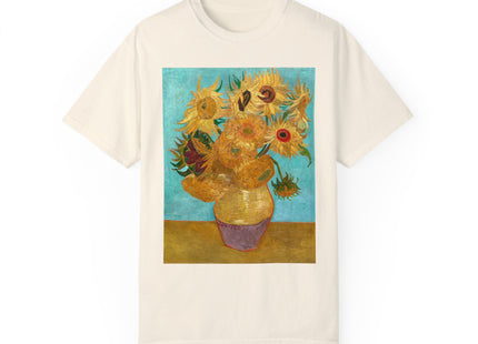 Vase with Twelve Sunflowers by Vincent van Gogh Unisex Garment-Dyed T-shirt