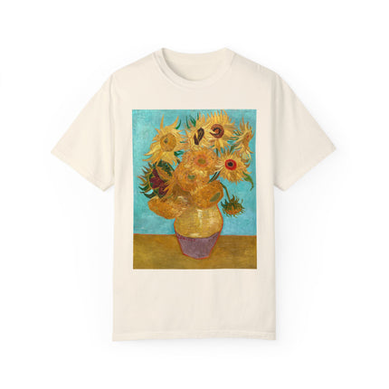 Vase with Twelve Sunflowers by Vincent van Gogh Unisex Garment-Dyed T-shirt