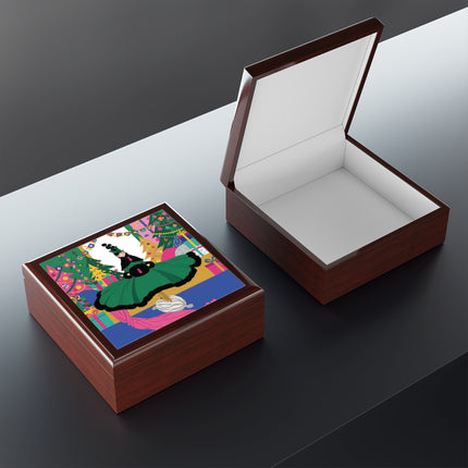 🎄🎁 The Emerald Christmas Belle Jewelry Box – Colorful Holiday Fashion Fantasy