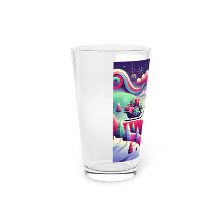 Festive Reindeer Flight Glass, 16oz