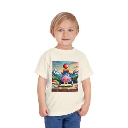 Hippos Hit the Books Toddler Short Sleeve Tee