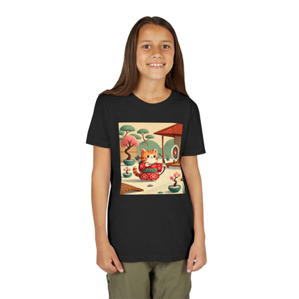 Archer Kitten in the Zen Garden Youth Short Sleeve Tee