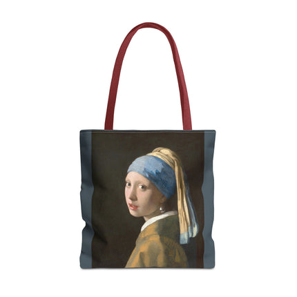 Girl with a Pearl Earring by Johannes Vermeer Tote Bag (AOP)
