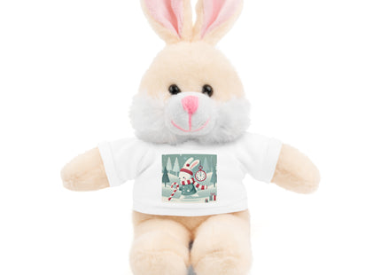 Candy Cane Timekeeper Bunny Stuffed Animals with Tee