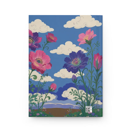 💋🌺 The Kiss Beneath The Giant Flowers Hardcover Journal – Art Deco Romance