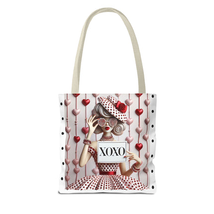 Fashionably Yours, XOXO Tote Bag (AOP)