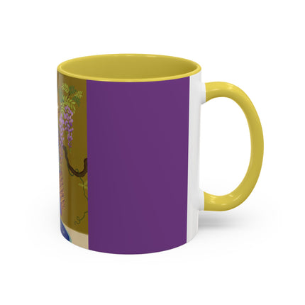 Wisteria Elegance Colorful Mug (11oz, 15oz) – Floral Beauty, Kimono Art & Timeless Grace