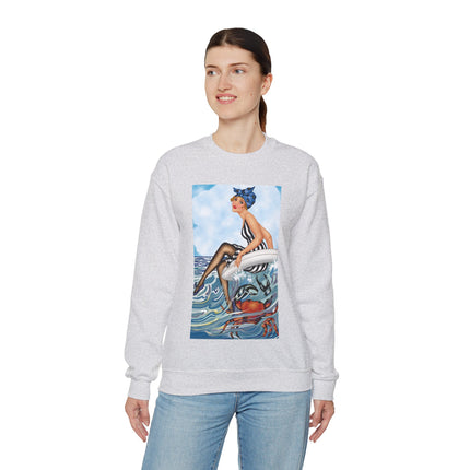 Playful Waves and Fashion Follies Heavy Blend™ Crewneck Sweatshirt