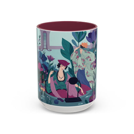 The Ladies Of The Secret Masquerade Colorful Mugs – Art Deco Floral Mystery