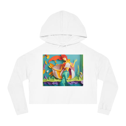 Charming Mermaid Women’s Cropped Hooded Sweatshirt