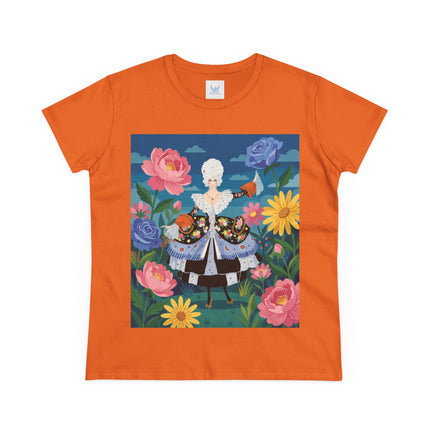 🌸👑 The Duchess Of The Enchanted Garden Cotton Tee – Art Deco Floral Elegance