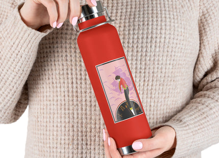 Woman Waiting for her Beloved at 1:59 by Kobayashi Kaichi Copper Vacuum Insulated Bottle, 22oz