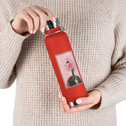 Woman Waiting for her Beloved at 1:59 by Kobayashi Kaichi Copper Vacuum Insulated Bottle, 22oz