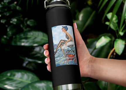 Playful Waves and Fashion Follies Copper Vacuum Insulated Bottle, 22oz