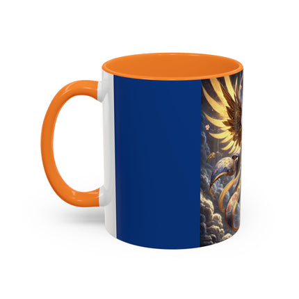 Valkyrie Descending Through Storm Colorful Mugs (11oz, 15oz)