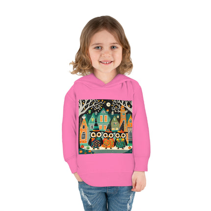 Night of the Trick-or-Treating Owlets Toddler Pullover Fleece Hoodie
