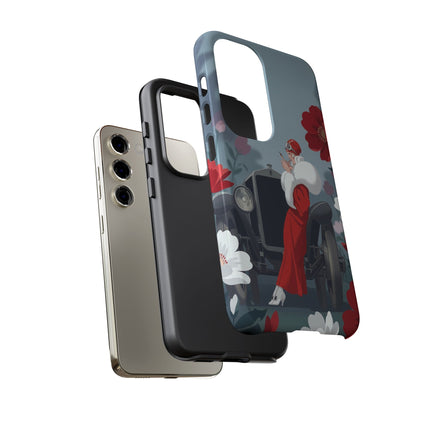 🚗🌺 The Lady Of The Grand Touring Car Phone Case – Art Deco Motoring Elegance