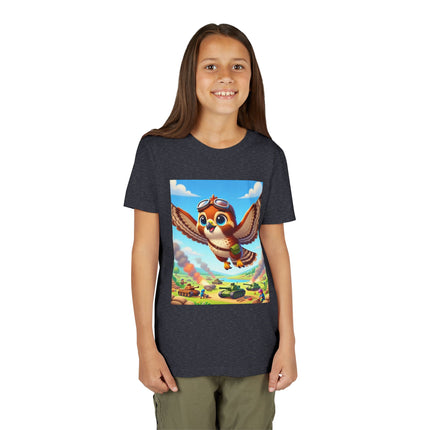 Red-Tailed Hawk in Battle Youth Short Sleeve Tee
