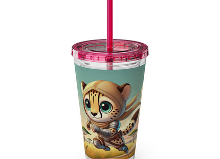Swift Cheetah Sunsplash Tumbler with Straw, 16oz