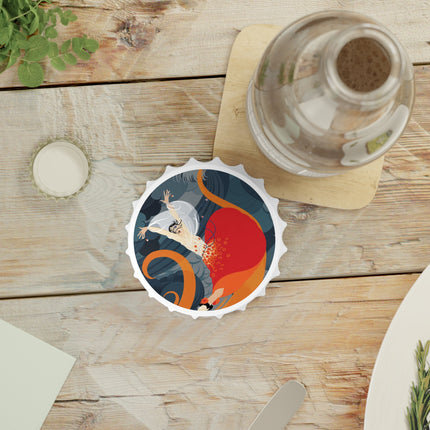 Flame of the Tempest Bottle Opener – Fiery Drama & Elemental Grace