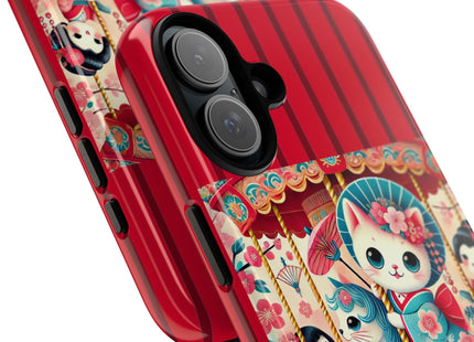Geisha Kitten's Enchanted Carousel Phone Cases