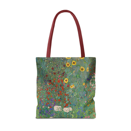 Farm Garden with Sunflowers by Gustav Klimt Tote Bag (AOP)