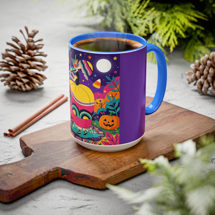 🌙🎃 The Lady Of Moonbeam Hollow Colorful Mug – Whimsical Halloween Charm