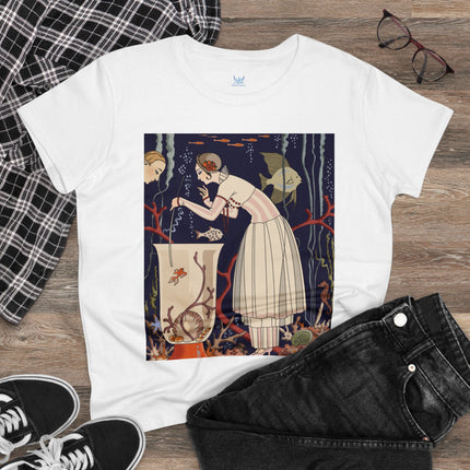 L'Etourdissant Petit Poisson (The Dazzling Little Fish) by George Barbier Women's Midweight Cotton Tee
