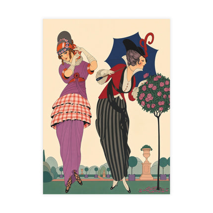 🌹☂️ The Ladies Of The Rose Garden Postcard Bundles – Art Deco Fashion Whimsy
