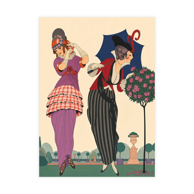 🌹☂️ The Ladies Of The Rose Garden Postcard Bundles – Art Deco Fashion Whimsy