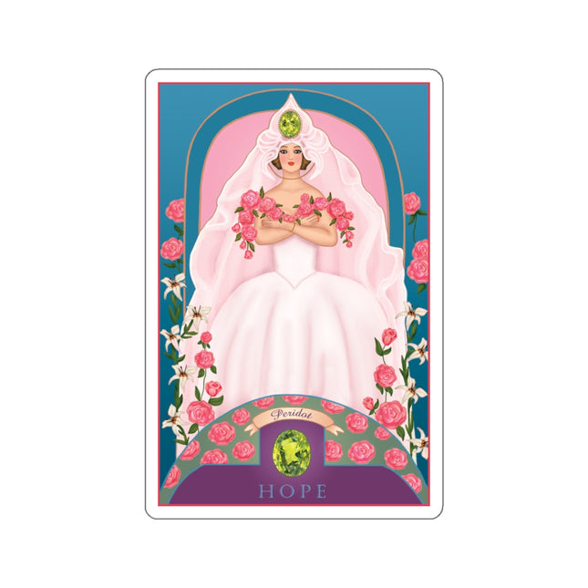 August & Peridot (from the Gem Series) by Sofia Chiostri Kiss-Cut Stickers (4 Sizes)