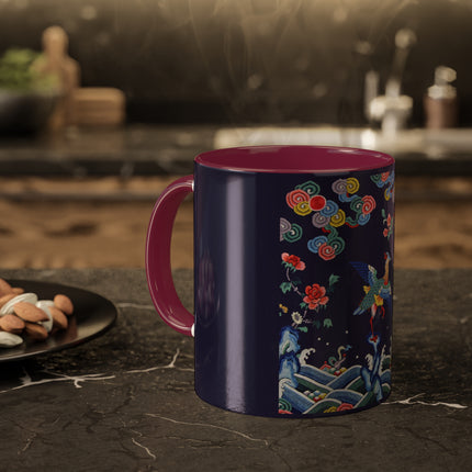 Rank Badge with Mandarin Duck Colorful Mugs, 11oz