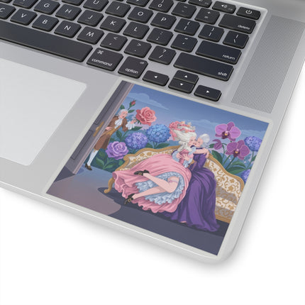 🌹💜 The Secret Embrace Kiss-Cut Stickers – Art Deco Floral Romance