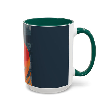 Flame of the Tempest Colorful Mugs – Fiery Storm & Dramatic Elegance