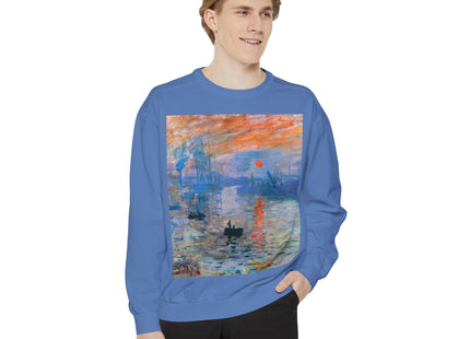 Sunrise by Claude Monet Unisex Garment-Dyed Sweatshirt
