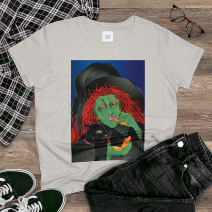 Mirror, Mirror A Witch's Touch Women's Midweight Cotton Tee