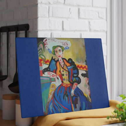 A Mulher by Amadeo de Souza-Carosa Glass Cutting Board