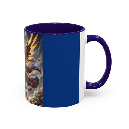 Valkyrie Descending Through Storm Colorful Mugs (11oz, 15oz)