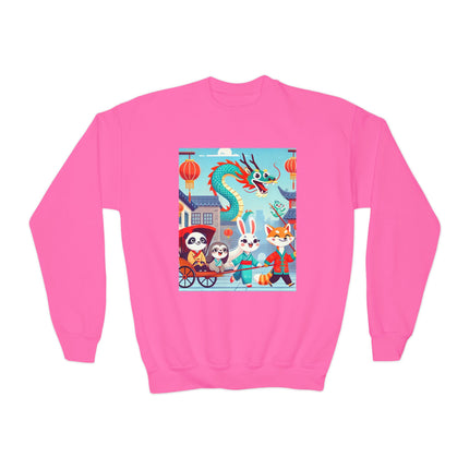 The Little Dragon and Friends Youth Crewneck Sweatshirt – Friendship, Adventure & Playful Charm