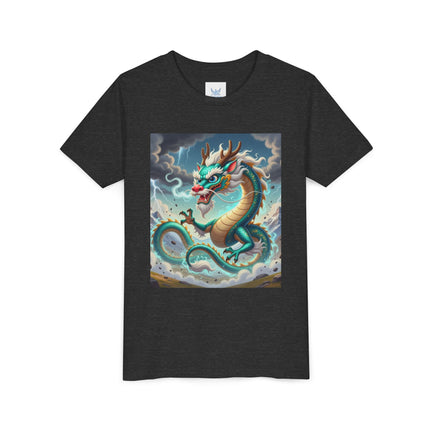 Tibetan Dragon in Battle Youth Short Sleeve Tee