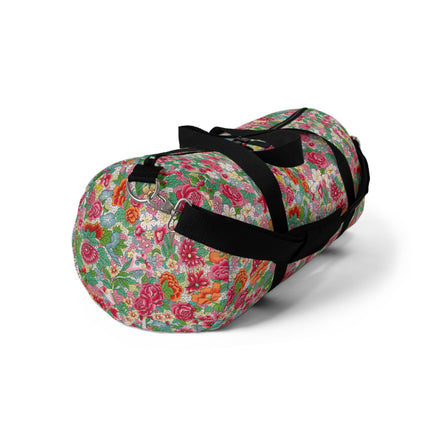 Colorful Flower Pattern by Owen Jones Duffle Bag