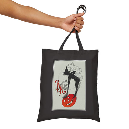 Bewitching Halloween Cotton Canvas Tote Bag