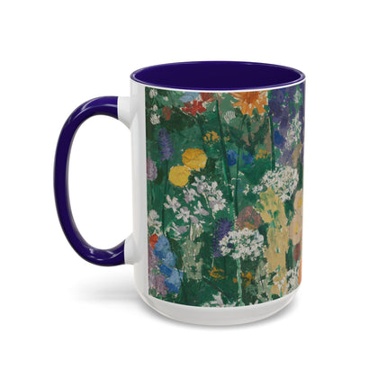 Flowers on the Mountain by August Babberger Colorful Mugs (11oz, 15oz)